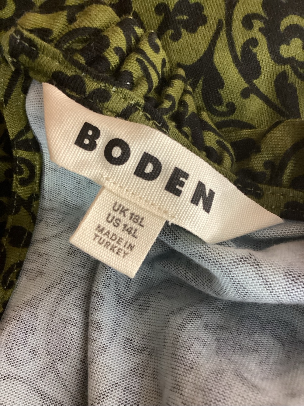 BODEN Green Frill Detail Mini Dress Size 14L - Picture 11 of 12
